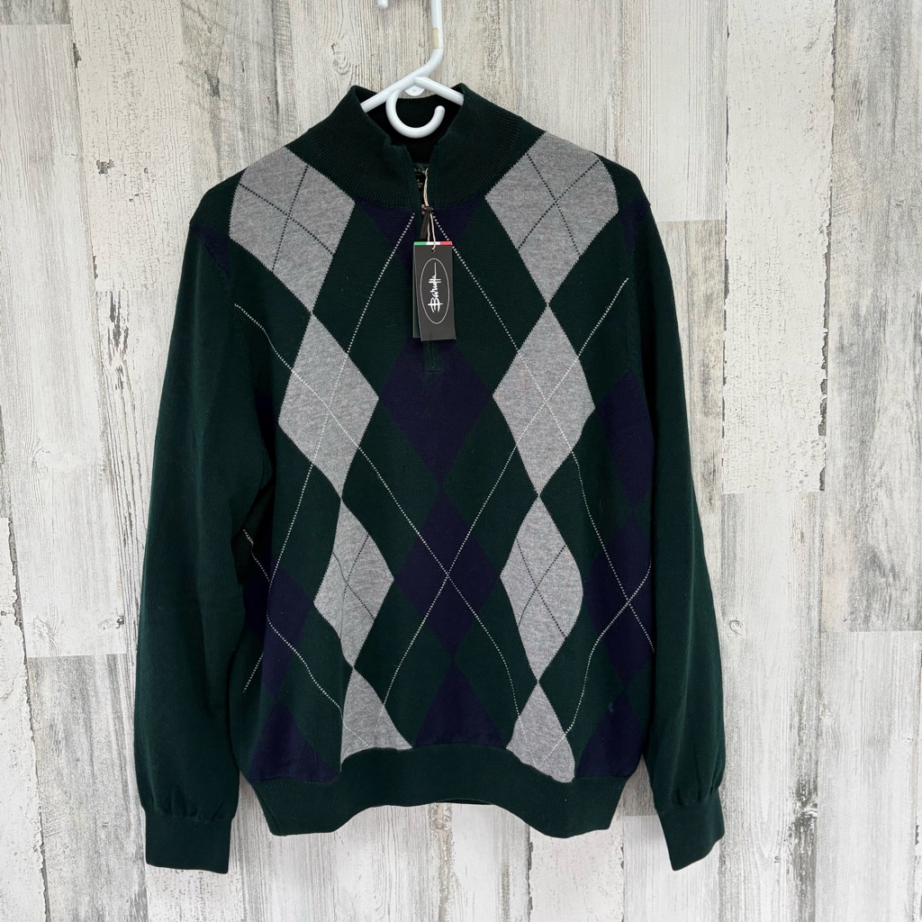Fairway & Greene Baruffa 100% Merino Wool 1/4 Zip Windbreaker Sweater Nwt